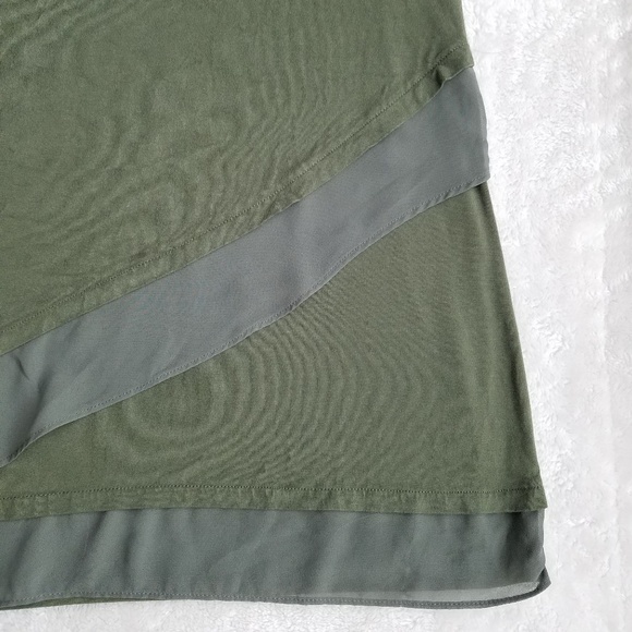 The Limited Army Green Layered Tee, Size M - Picture 2 of 5